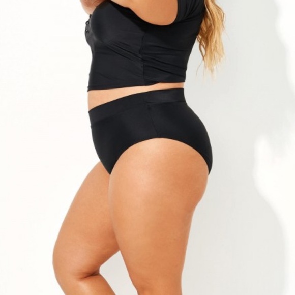 Black Elegant High Waist Women Brief XL - Picture 3 of 13